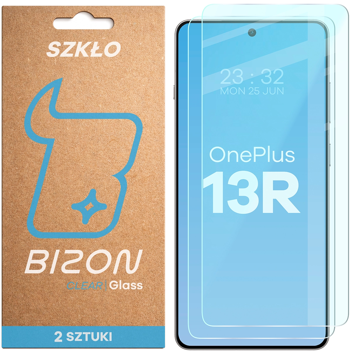 Szkło hartowane Bizon Glass Clear Duo do OnePlus 13R, 2 sztuki